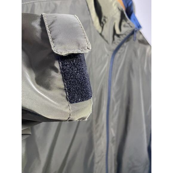 Lucky Brand Jacket Green Lightweight Mid Length Bomber Style Full Zip Hood *FLAW - Picture 3 of 12